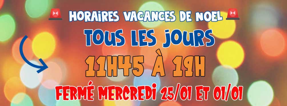 Horaires des vacances de Noël